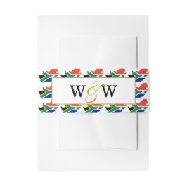 Cintas Para Invitaciones BODA de la celebración del monograma de SUDÁFRICA