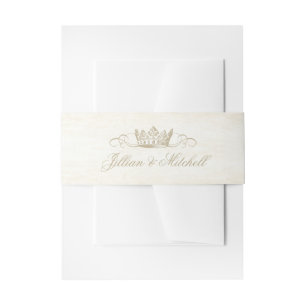 Cintas Para Invitaciones Boda de la Corona de Historia del Oro de Champagne