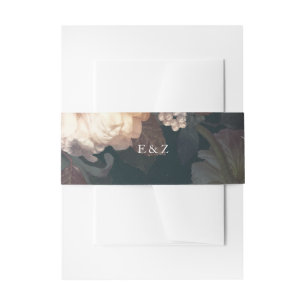 Cintas Para Invitaciones Boda de la época de la época de esmeralda monogram