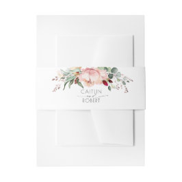 Cintas Para Invitaciones Boda de la fusión de tonos rosados y terrestres de