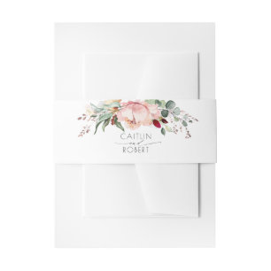 Cintas Para Invitaciones Boda de la fusión de tonos rosados y terrestres de