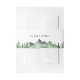 Cintas Para Invitaciones Boda de la montaña Woodland Forest Mountain