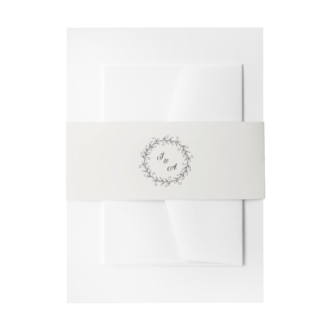Cintas Para Invitaciones Boda de la Vid Esmeralda (Anverso Ejemplo)