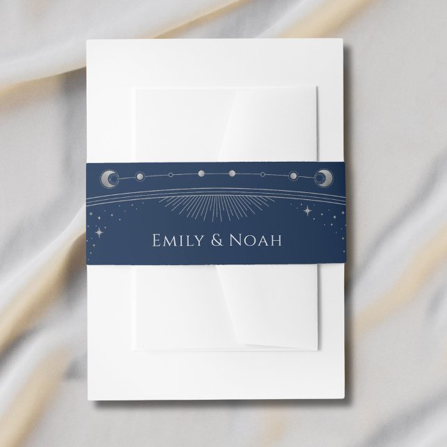 Cintas Para Invitaciones Boda de las estrellas de la luna del sol de plata  (Subido por el creador)