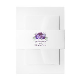 Cintas Para Invitaciones Boda de las flores púrpura y violeta de ciruela