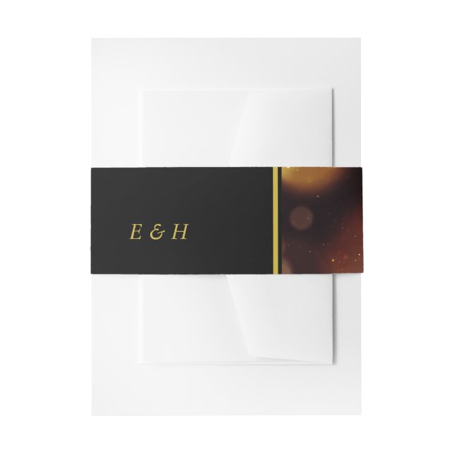 Cintas Para Invitaciones Boda de las luces Twilight Bokeh (Anverso Ejemplo)