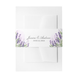Cintas Para Invitaciones boda de lavanda Rustic Personalized Purple Pastel