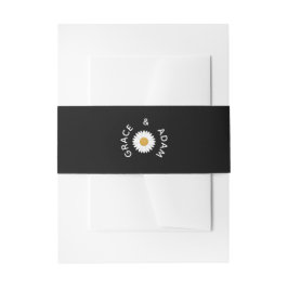 Cintas Para Invitaciones Boda de manzanilla negra