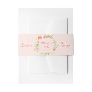 Cintas Para Invitaciones Boda de marco floral de acuarela