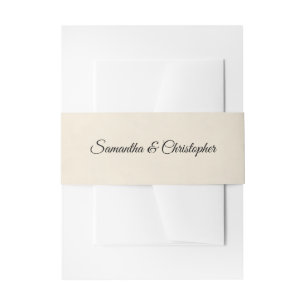 Cintas Para Invitaciones Boda de marfil simple y elegante o de color crema