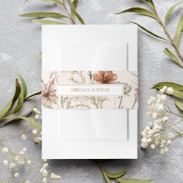 Cintas Para Invitaciones Boda de mariposa floral floral Rust Boho