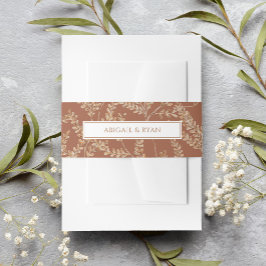 Cintas Para Invitaciones Boda de mariposa floral floral Rust Boho