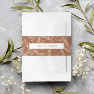 Cintas Para Invitaciones Boda de mariposa floral floral Rust Boho