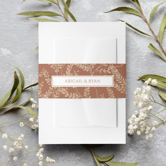 Cintas Para Invitaciones Boda de mariposa floral floral Rust Boho (Subido por el creador)