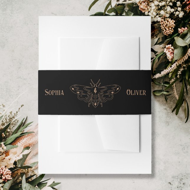 Cintas Para Invitaciones Boda de mariposa gótica negra (Subido por el creador)