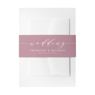 Cintas Para Invitaciones Boda de Mauve con guión de porquería de dandad min