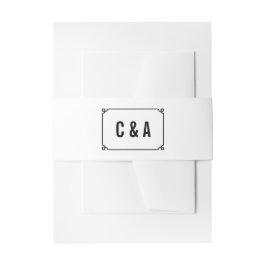 Cintas Para Invitaciones Boda de Moda de Deco Negro