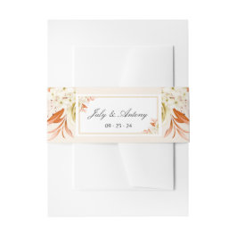 Cintas Para Invitaciones Boda de moda de Peach y Naranja Boho