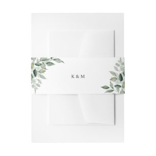 Cintas Para Invitaciones Boda de Monograma Botánico Natural