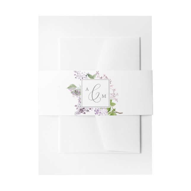 Cintas Para Invitaciones Boda de monograma de lámina rusa (Anverso Ejemplo)