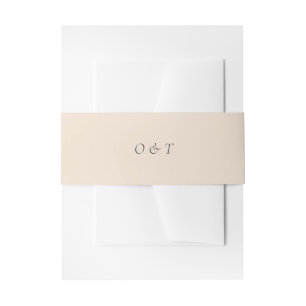 Cintas Para Invitaciones Boda de Monogramas Beige de Sandy Coastal Beach