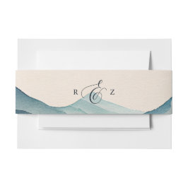 Cintas Para Invitaciones Boda de Montaña con Pino en Acuarela