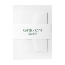 Cintas Para Invitaciones Boda de Montaña Verde