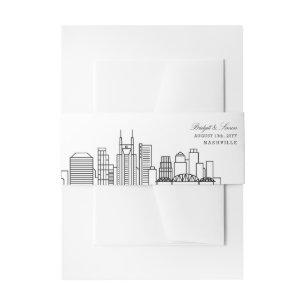 Cintas Para Invitaciones Boda de Nashville Skyline