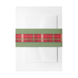 Cintas Para Invitaciones Boda de Navidades de Crimson y Evergreen