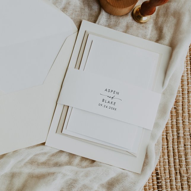 Cintas Para Invitaciones Boda de nombres con estilo de script moderno (Subido por el creador)