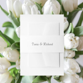 Cintas Para Invitaciones Boda de nombres con estilo simple y blanco