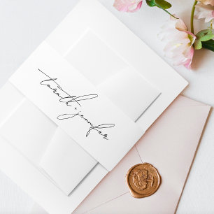 Cintas Para Invitaciones Boda de nombres de personalizado Elegant Script