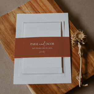 Cintas Para Invitaciones Boda de nombres personalizados minimalista Minimal