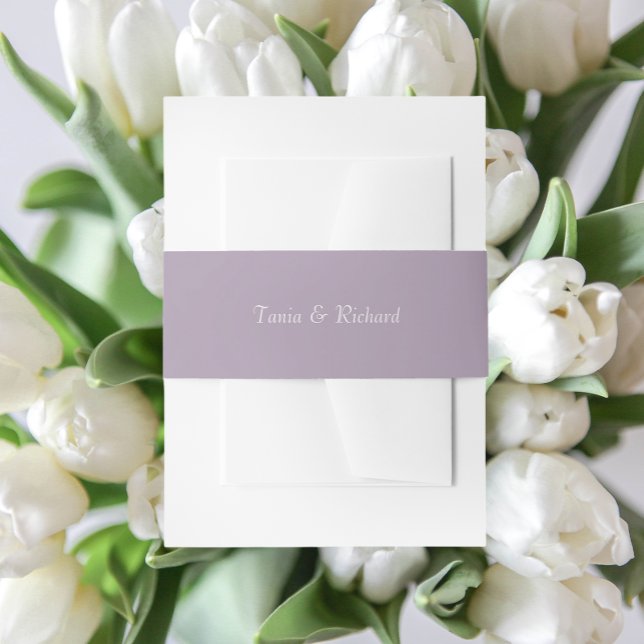 Cintas Para Invitaciones Boda de nombres sencillo y estilizado de Mauve (In Situ Wedding)