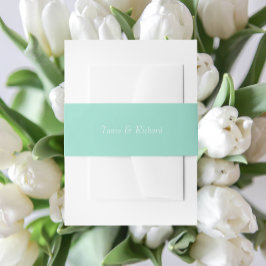 Cintas Para Invitaciones Boda De Nombres Sencillos Y Estilizados De Seafoam
