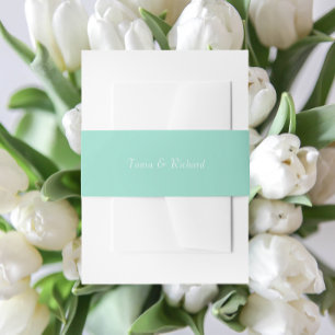Cintas Para Invitaciones Boda De Nombres Sencillos Y Estilizados De Seafoam