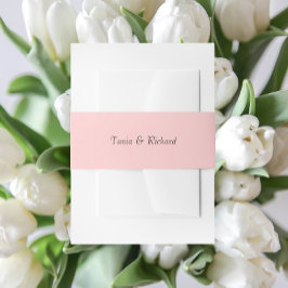 Cintas Para Invitaciones Boda de nombres simple y estilizado Rubor Pink