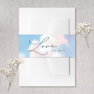 Cintas Para Invitaciones Boda de Nubes y Cielo Azul Pintado con Amor en el