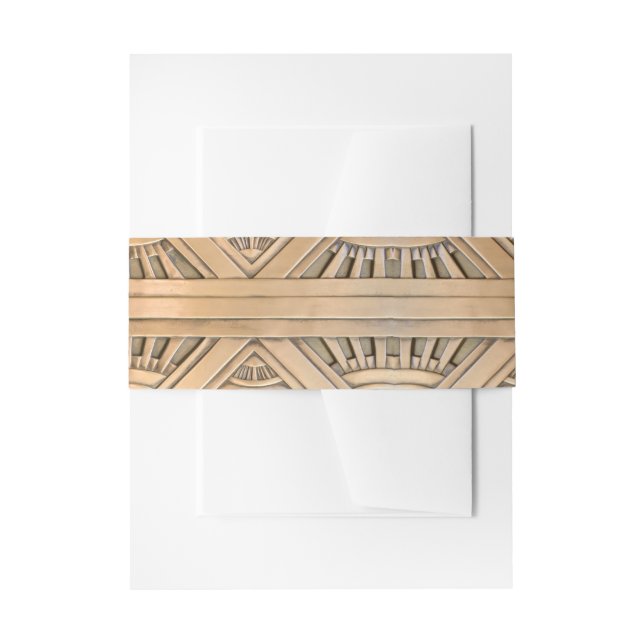 Cintas Para Invitaciones Boda de Oro Antiguo (Anverso Ejemplo)