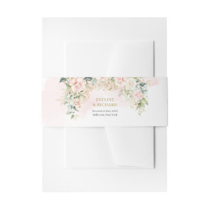 Cintas Para Invitaciones Boda de oro de rosas blandas rugosas y románticas 