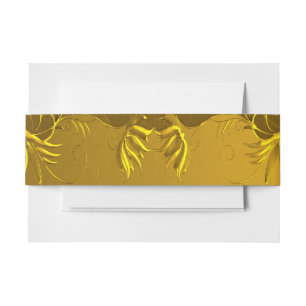 Cintas Para Invitaciones Boda de oro elegante