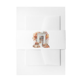 Cintas Para Invitaciones Boda de otoño de la puerta delantera blanca