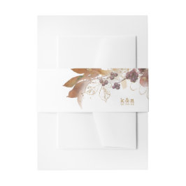 Cintas Para Invitaciones Boda de Otoño Dorado Berries ID655