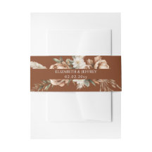 Boda de Otoño Floral Boho Pampas Terracota Rústica