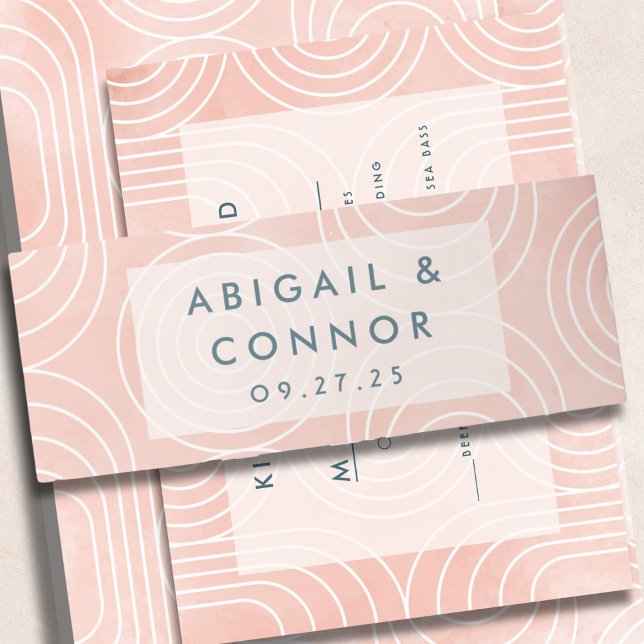 Cintas Para Invitaciones Boda de Óvalos y Círculos Chic Peach (Subido por el creador)