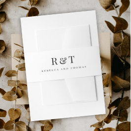 Cintas Para Invitaciones Boda de parejas con monograma