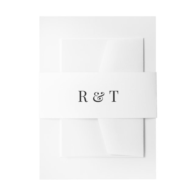 Cintas Para Invitaciones Boda de parejas con monograma (Anverso Ejemplo)