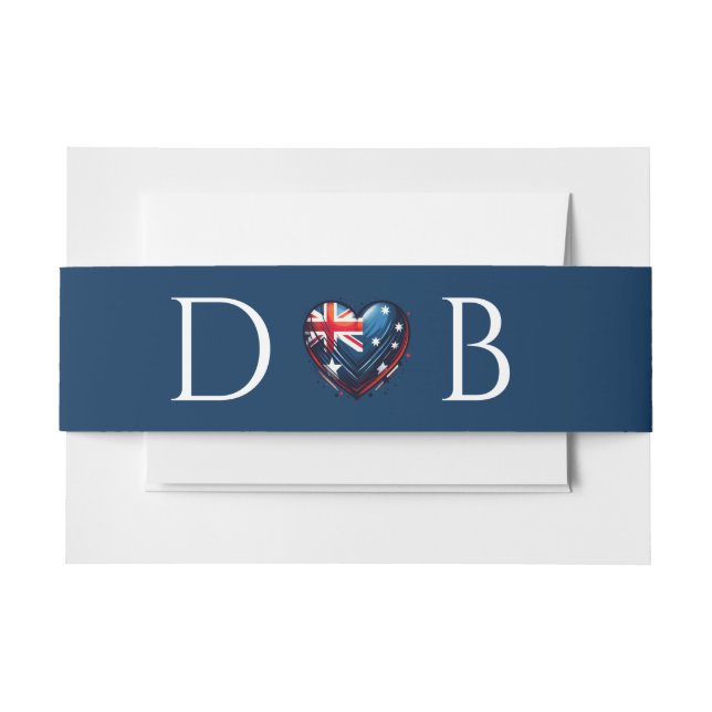Cintas Para Invitaciones Boda de parejas de Australia (Anverso Ejemplo)