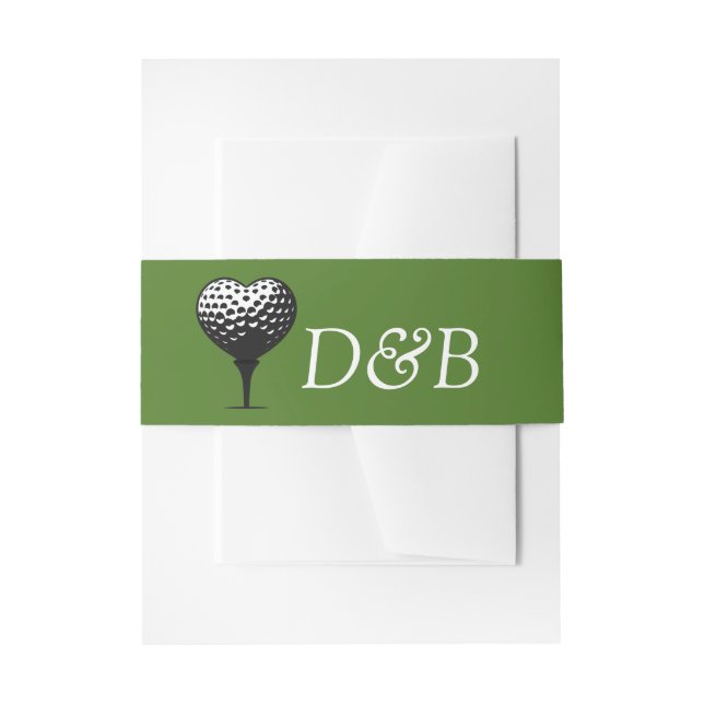 Cintas Para Invitaciones Boda de parejas de golf (Anverso Ejemplo)