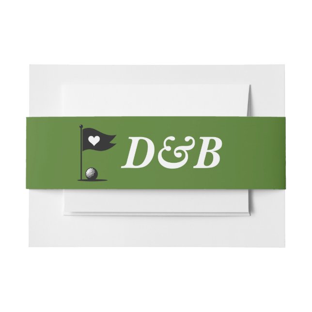 Cintas Para Invitaciones Boda de parejas de golf (Anverso Ejemplo)